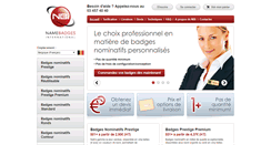 Desktop Screenshot of fr.namebadgesinternational.be
